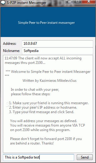 S-P2P instant Messenger