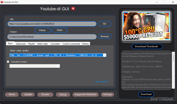 YouTube-dl GUI