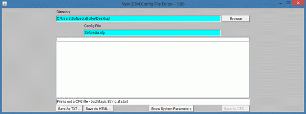 SDM Config File Editor