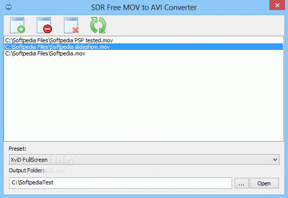 SDR Free MOV to AVI Converter