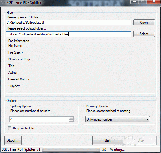 SGI's Free PDF Splitter