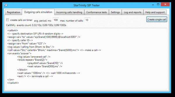 StarTrinity SIP Tester