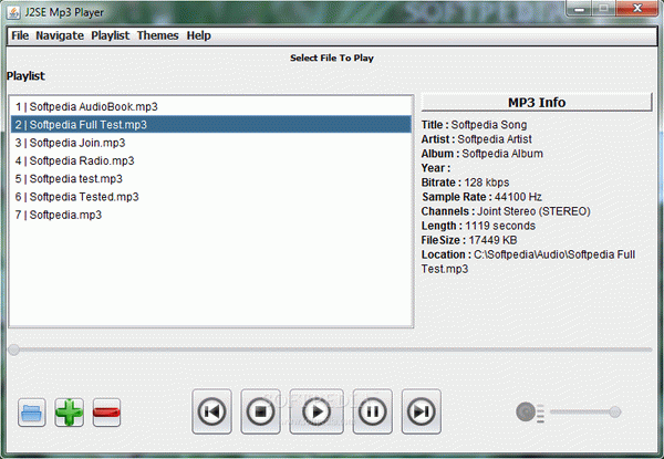 J2SE MP3 Player (formerly Simple Java Mp3 Player)