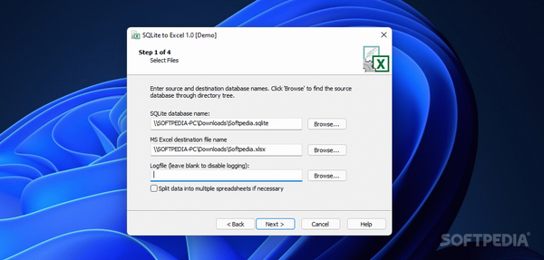 SQLite to Excel