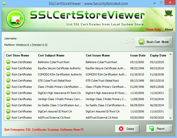 SSLCertStoreViewer