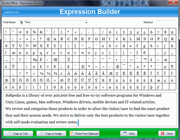 SSuite Office - Expression Builder