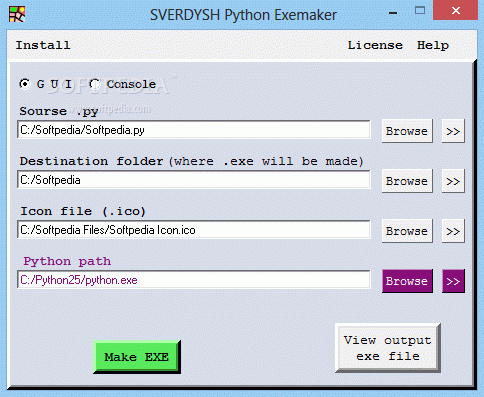 SVERDYSH Python Exemaker