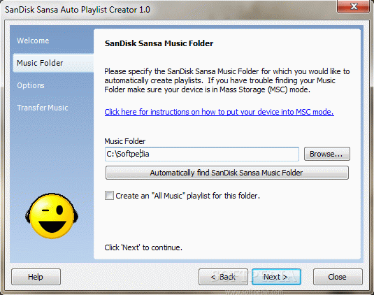 SanDisk Sansa Auto Playlist Creator