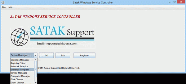 Satak Windows Service Controller
