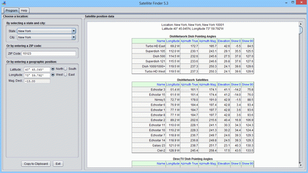 Satellite Finder