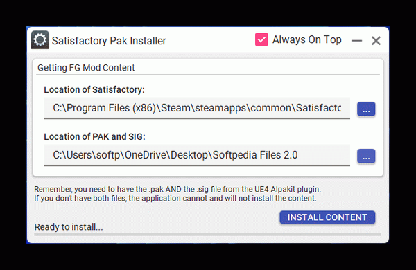 Satisfactory PAK Installer