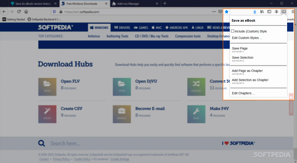 Save As eBook for Firefox