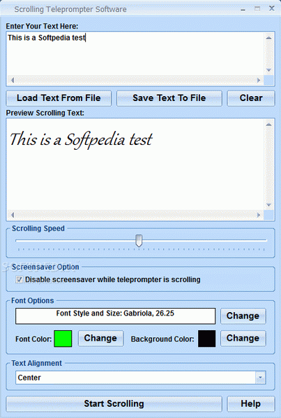 Scrolling Teleprompter Software