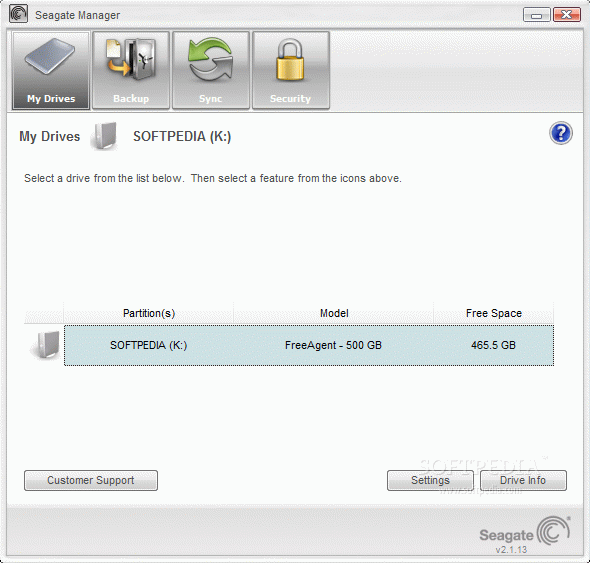 Seagate Manager for FreeAgent