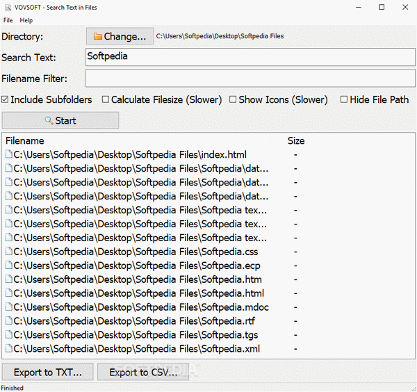 Search Text in Files