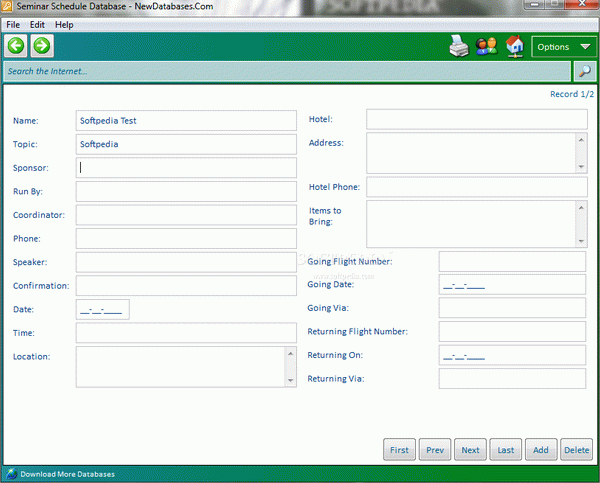 Seminar Schedule Database