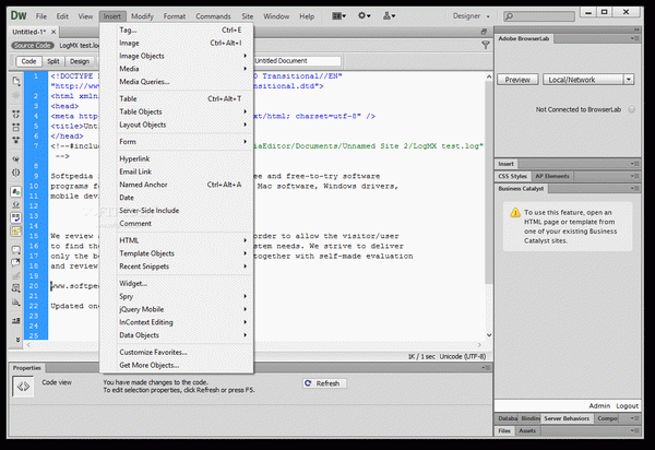 ServerSide Include for Dreamweaver