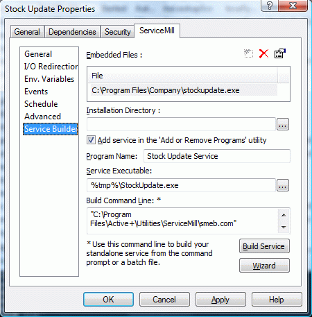 ServiceMill Exe Builder