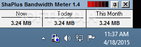 ShaPlus Bandwidth Meter