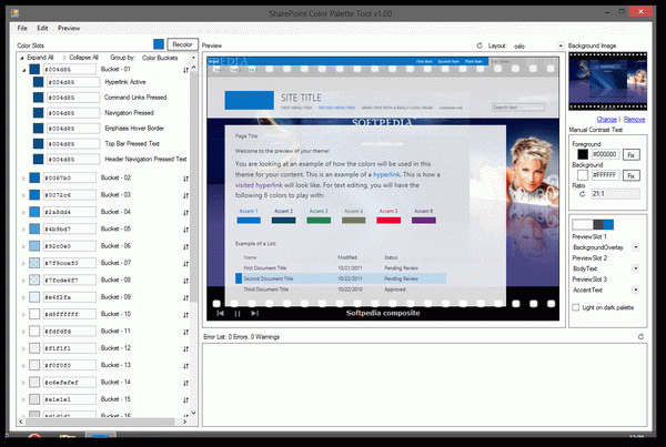 SharePoint Color Palette Tool