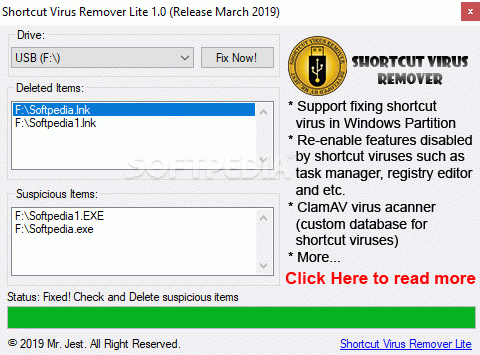 Shortcut Virus Remover Lite