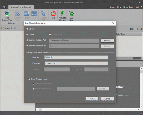 Shoviv Groupwise to Outlook