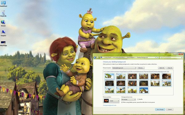 Shrek Forever After Windows 7 Theme