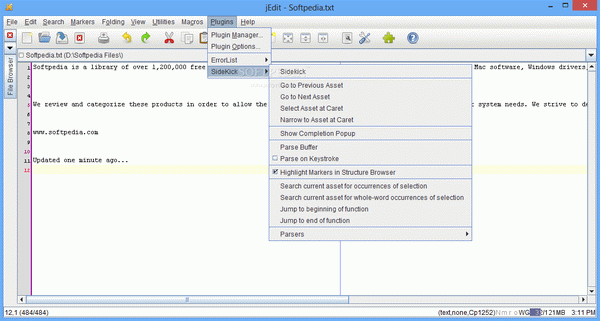 SideKick for jEdit