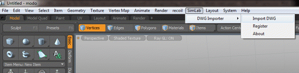 SimLab DWG Importer for Modo
