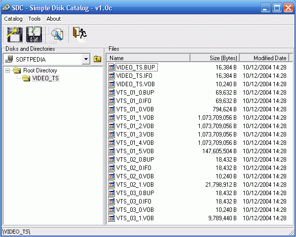 Simple Disk Catalog