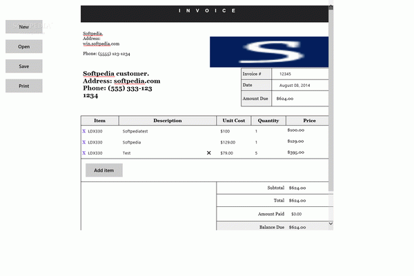 Simple Invoice for Windows 8