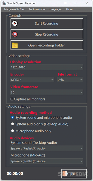 Simple Screen Recorder