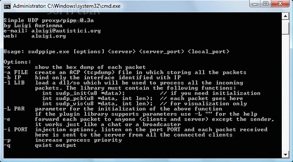 Simple UDP Proxy/Pipe