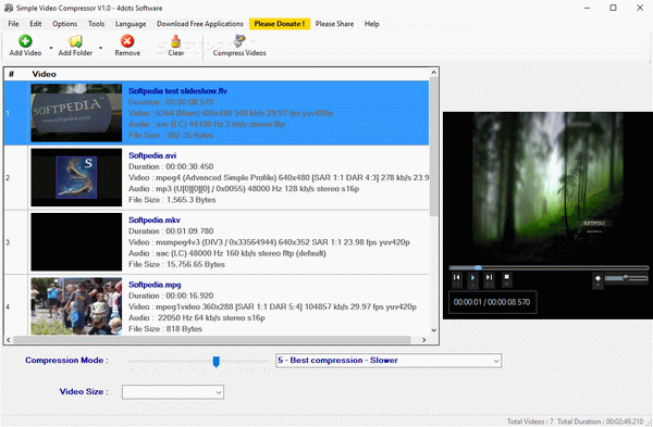 Simple Video Compressor