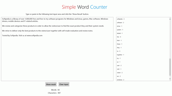 Simple Word Counter