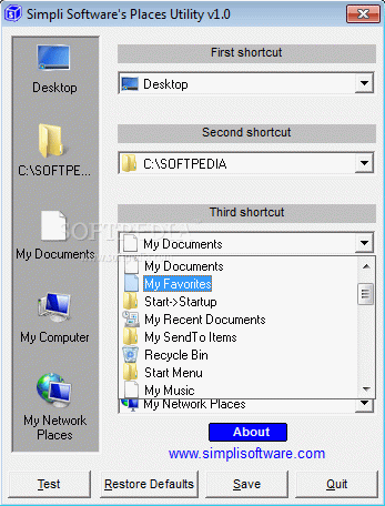 Simpli Software's Places Utility