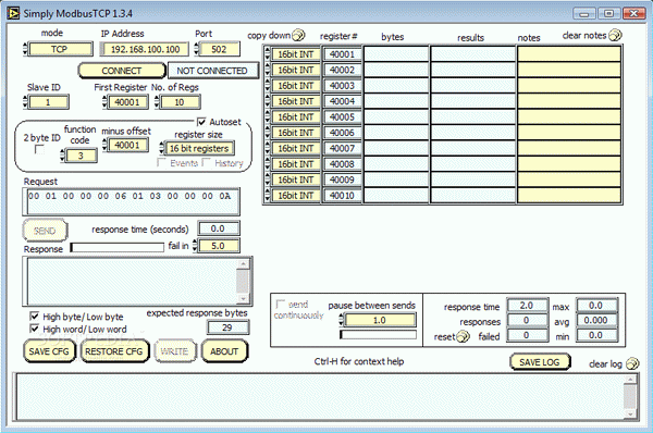 Simply Modbus TCP