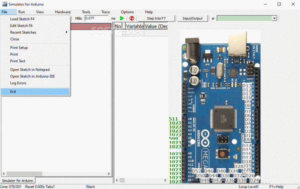 Simulator for Arduino