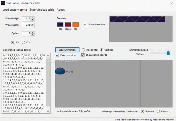 SineTable Generator