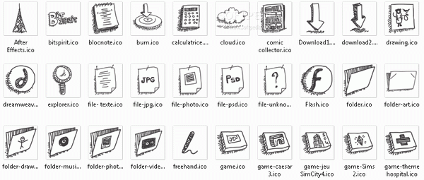 Sketchy icons