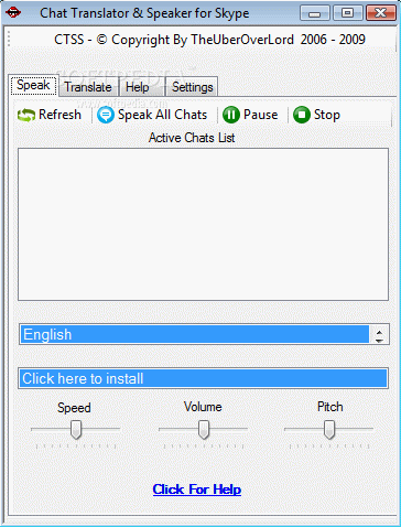 Skype Chat Language Translator and Speaker
