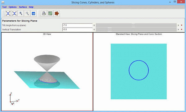 Slicing Cones, Cylinders, and Spheres