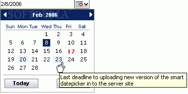 Smart Date Picker ASP.NET Web Control