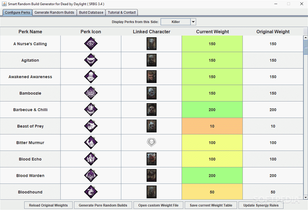 Smart Random Build Generator for Dead by Daylight