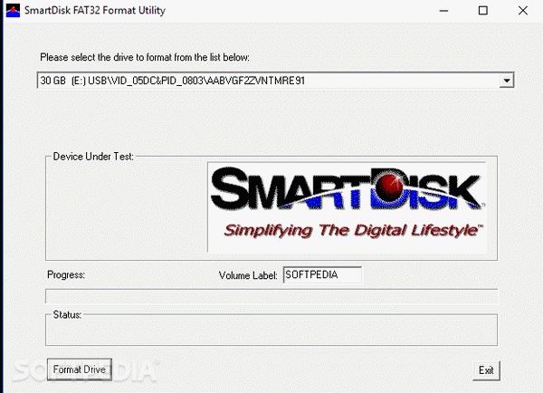 SmartDisk FAT32 Format Utility