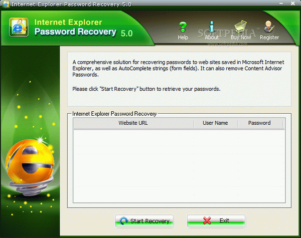 Internet Explorer Password Recovery