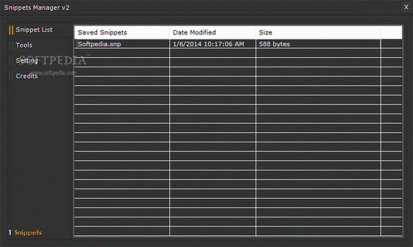 Snippets Manager