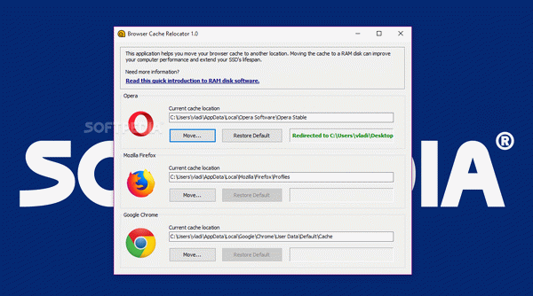 SoftPerfect Cache Relocator