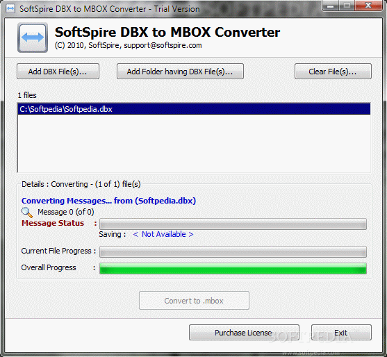 SoftSpire DBX to MBOX Converter