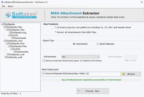 Softaken MSG Attachment Extractor